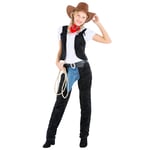 tectake Maskeraddräkt Cowgirl Wild amber Black L