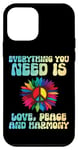 Coque pour iPhone 12 mini Guitare Hippie Meditation Freedom Wreaths