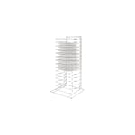 Vogue Pizza Pan Stacking Rack - 15 Slot, Silver, Stainless Steel 15 Slot Pizza Tray Rack with 1.5 inch Space Between Shelves, Size: 70.5(H) x 30(W) x 30(D)cm, F027