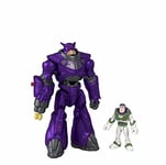 Fisher-Price Imaginext Coffret de Figurines articulées Buzz l’Éclair (7,5 cm) et Mega Zurg (18 cm), avec Lanceur de projectiles, Jouet Enfant, à Collectionner, Dès 3 Ans, HGT34