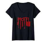 American Horror Story Hotel Bloody Logo V-Neck T-Shirt