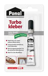 Ponal Turbo colle, tube de 10 g de colle à bois super forte, colle combinée résistante à l'eau pour le modélisme et pour le collage du bois avec d'autres matériaux