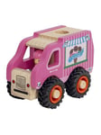 Magni Wooden ice cream truck with rubber wheels