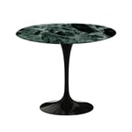 Knoll - Saarinen Round Table - Matbord, Ø 91 cm, Svart underrede, skiva i glansig grön Alpi marmor - Ruokapöytä - Eero Saarinen - Vihreä - Metalli/Kivi