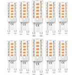 10 st G9 LED-lampor Dimbara 5W Varmvit 3000K G9 LED-lampor Halogen motsvarande 50W AC110/220V [Energiklass F]