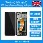 Samsung Galaxy A05 SM-A055 LCD Touch Screen Display Digitizer w/Frame