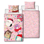 Squishmallows Kids Single Duvet Reversible Bedding Set Fairy Lights Quilt Cover