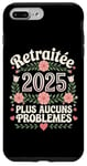 Coque pour iPhone 7 Plus/8 Plus Retraitée 2025 Plus Aucuns Problèmes Motif Floral Cadeau