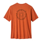 Patagonia Cap Cool Daily Graphic Shirt - T-shirt homme Lands Spoke Stencil: Redtail Rust X-Dye L