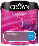 Crown Breatheasy -  Cover Story - Matt Emulsion - Purple Paint - 2.5L