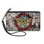 Buckle-Down Women's Zip Wallet Wonder Woman Small, Multicolor, 6.5" x 3.5"