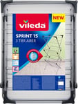 Vileda Clothes Airer Sprint 3 Tier Indoor Rack with Hanging Hooks Holds 15Kg