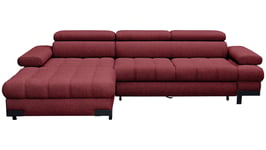 Canapé d'angle convertible 4 places SELVA coloris rouge