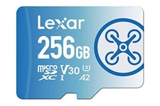 Lexar Fly Carte Micro SD 256 Go, Carte microSDXC UHS-I, Jusqu'à 160 Mo/s en Lecture, A2, U3, C10, V30, Carte TF Compatible avec Drone et Caméra d'action(LMSFLYX256G-BNNAA)