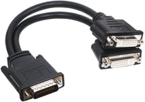 ZHIYUEN® DMS-59 to DVI Splitter 59 Pins to 2 * DVI 24+5 Cable Connector For Dual Monitor Setups or as a DVI Adapter Y one sub-two transfer cable-10 Inch