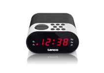 Lenco Cr-07, Klokke, Fm, Pll, Led, Sort, Hvit, 3 V, Ac / Batteri