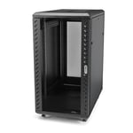 StarTech 32U 19" Server Rack Cabinet  Adjustable Depth 6-32 inch  Lockable 4-Post Network/Data/AV Equipment Rack Enclosure w/ Glass Door & Casters 