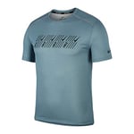 Nike Men M NK DF MILER TECH SS CAPSULE T-shirt - Aviator Grey/Heather, Small