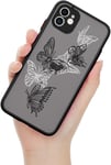 Pour Iphone Xr Coque Avec Motif - 6,1"", Translucide De Animé Animaux Dessin Aesthetic Étui, Caméra Protecteur Antichoc Silicone Tpu Bumper Housse Pour Iphone Xr, Papillon