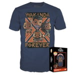 Funko Boxed Tees: Black Pander - Wakanda Forever - Group - (S) - Black Panther - Wakanda Forever - T-Shirt - Clothes - Gift Idea - Short Sleeve Top for Adults Unisex Men and Women - Movies Fans