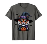 Scary Halloween Tiger Witch Hat Costume Spooky Season T-Shirt