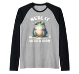 Carnival Costume SEAL IT WITH A KISS Frog King Raglan Baseball Tee