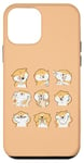 Coque pour iPhone 12 mini Adorables expressions Akita pour chien