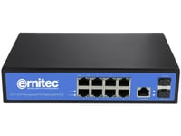 Ernitec Electra-M08, Hanterad, L2, Gigabit Ethernet (10/100/1000), Strömförsörjning Via Ethernet (Poe) Stöd, Rackmontering