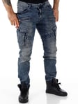 Cipo & Baxx Blizzard Command Cargo Jeans - Gråblå