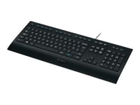 Logitech K280e Pro Wired Business Keyboard, QWERTZ German Layout - Black