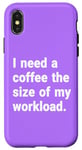 iPhone X/XS I Need A Coffee The Size Of My Workload Case