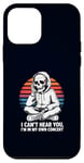 Coque pour iPhone 12 mini I Can't Hear You I'm in My Own Concert Skeleton Music Lover