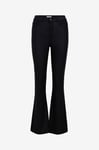 Object - Byxor objBelle Coated MW Flared Pant Div - Svart