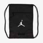 Nike Jordan Jumpman Gym Sack Draw String Bag Zip Compartment School Bag Black