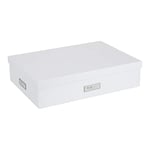 Bigso Box of Sweden Small Storage Box with 12 Compartments - Fabric Storage Organiser for Shelves or Drawers - Drawer Organiser for Underwear, Socks, Jewellery, etc. - White