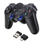 1 Pc Manette De Jeu Sans Fil 2.4 Ghz, Micro Usb, Contrôleur Pour Pc, Téléphone Portable Android, Tablettes, Boîtier Tv, Sans Support De Téléphone