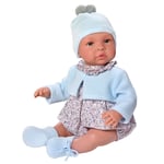 ASI doll Leonora - gray flower frog and light blue jacket