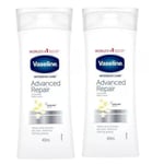 2x Vaseline Intensive Care Advanced Repair Body Lotion 400ml