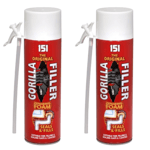 2 x 500ml Original Gorilla Filler Weatherproof Expanding Foam Filling Gaps