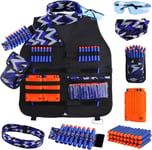 Kids Tactical Vest Kit for Nerf Guns N Strike Elite Series Black-1pack 