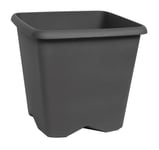 Pot de fleurs carre chorus 8,6 litres gris anthracite EDA