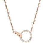 Swarovski Symbolic necklace, Hand, White, Rose gold-tone plated