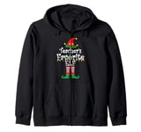 Teacher's Favorite Elf Matching Family Christmas Pyjamas Zip Hoodie