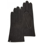 Gants Isotoner  Gants femme cuir velours doubles soie Noir 68628