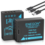 ENEGON NP-W126/W126S USB C Direct Charging Replacement Batteries 1500mAh (2-Pack) with 2 in 1 USB-C Charging Cable for Fujifilm NP-W126 FinePix HS30EXR HS35EXR HS50EXR X-A1/E1/E2/E3/M1/Pro1/T1/T3