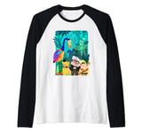 Disney and Pixar’s Up Carl Russell Dug Kevin Paradise Falls Raglan Baseball Tee