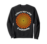 Kids Happy Dot-Day Everyday Polka-Dot Mandala Distressed Art Sweatshirt