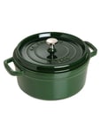 La Cocotte - Round Cast Iron, 3 Layer Enamel Green STAUB