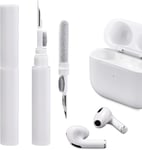 Kit Nettoyage Pour Airpods 4 Airpods Pro 2 2022 Airpods 3 Airpods Pro Airpods 2 Airpods 1, 3 En 1 Kit De Nettoyage Multifonction Pour Écouteurs Pour Apple Airpods Iphone Camera Keyboard-Blanc