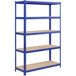 Yaheetech Etagère/Rayonnage de Garage/Atelier/Rangement/Stockage Charge Lourde Résistant 5 niveaux 180 x 120 x 45 cm Capacité 875 kg Bleu